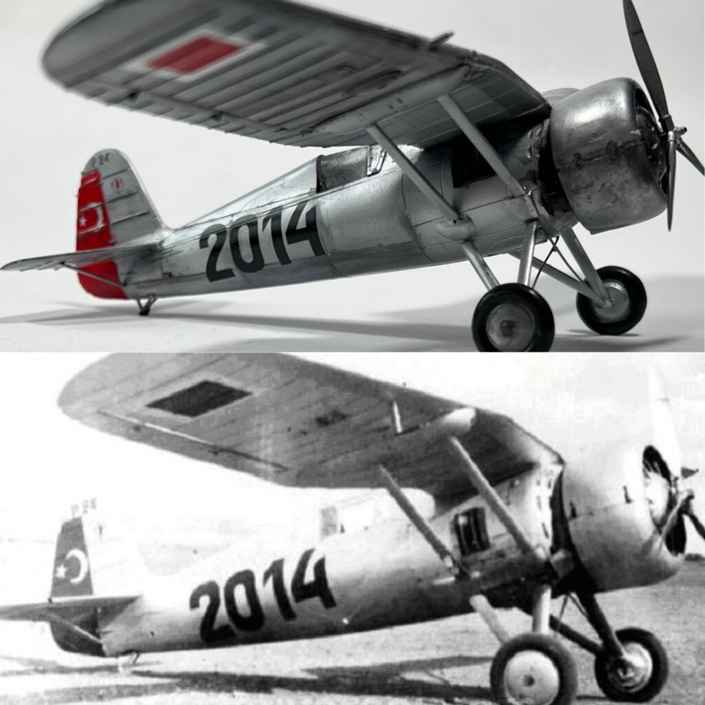Comparison of the real and model PZL P.24