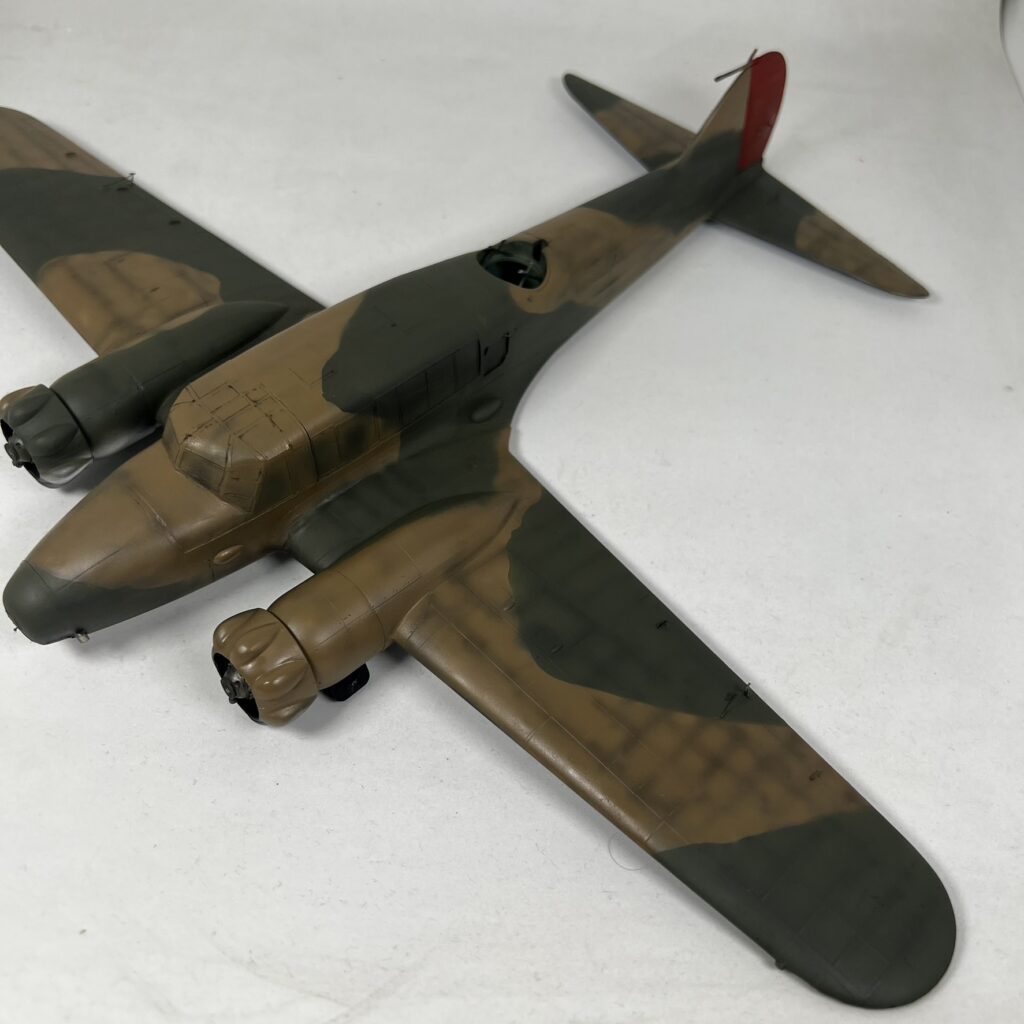 Camouflage over the upper surfaces