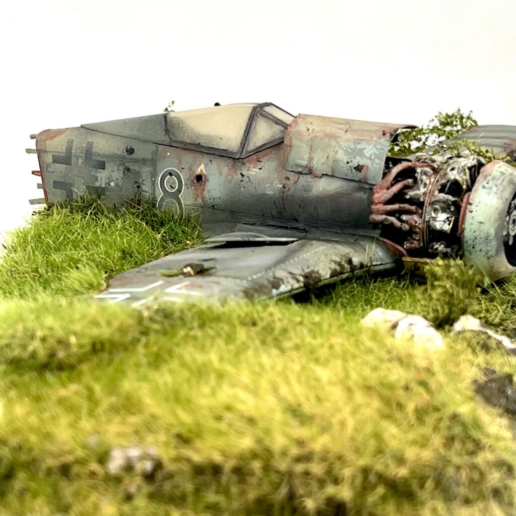 The Fw 190 wreck from the side