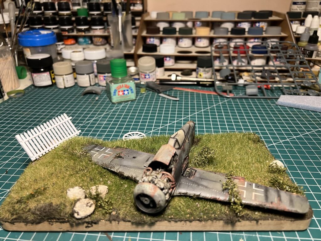 The Fw 190 diorama on the workbench