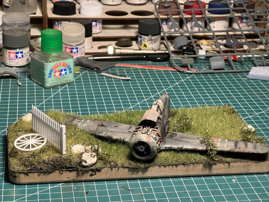 Fw 190 wreck on the base before final details