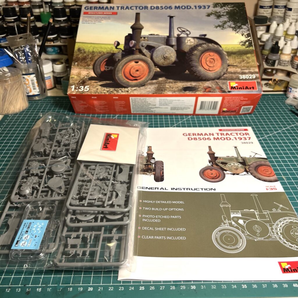 The sprues of the MiniArt Lanz Bulldog kit