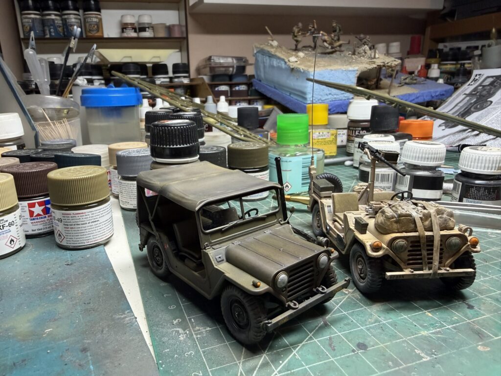 M151A1 and M151A2 on the workbench