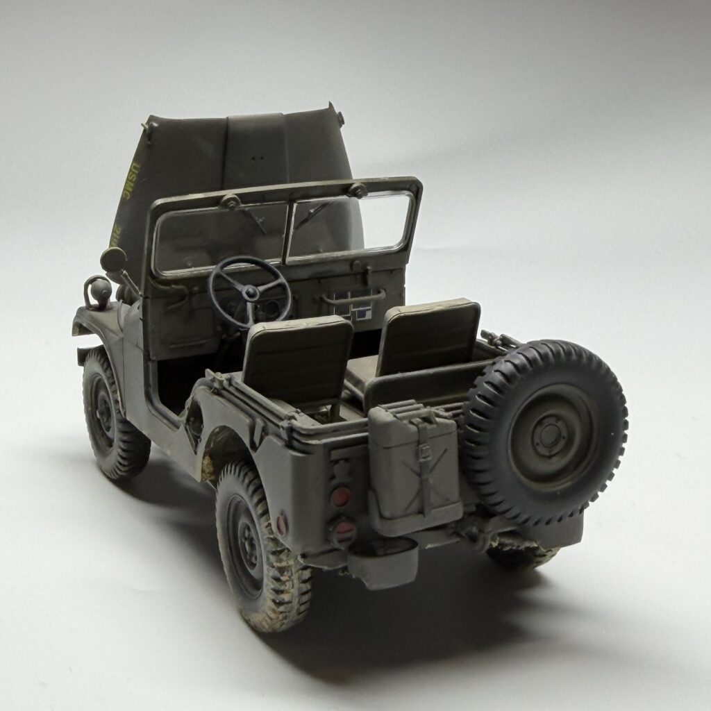 Finished M38A1 from the rear quarter