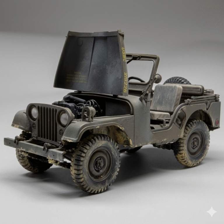 Finished M38A1 with hood raised