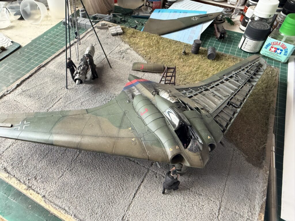 The full diorama from above at an angle