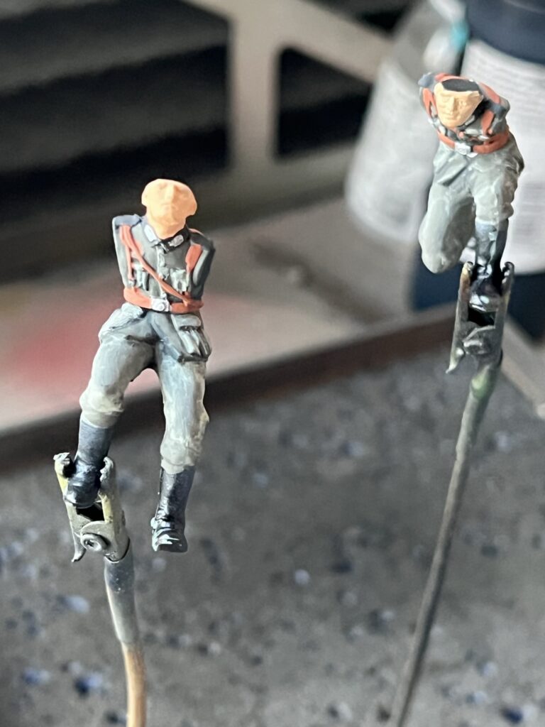 German figures being painted