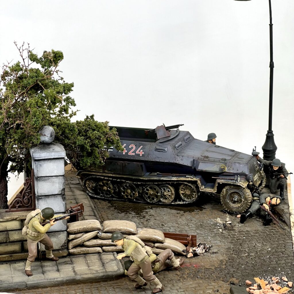 The diorama from the side