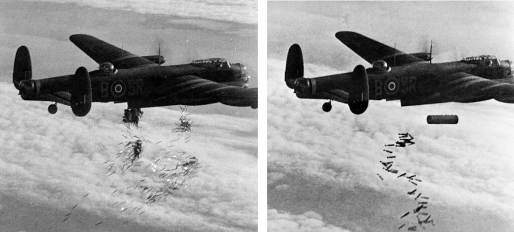 ABC donanımlı 101. Filo Lancaster bombardıman uçağı