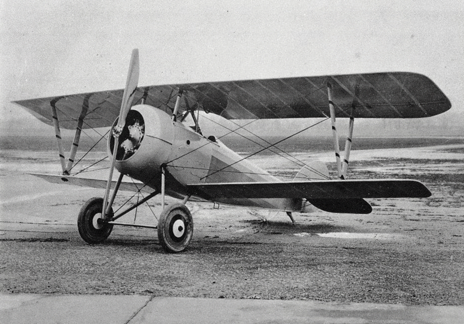 Nieuport 27 biplane fighter in US military aviation service